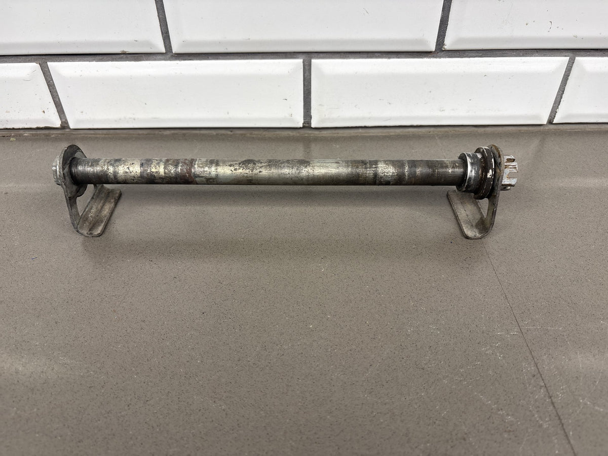 2005-07 Suzuki SV650 Rear Axle With Chain Adjusters Nut OEM 64711-17G10