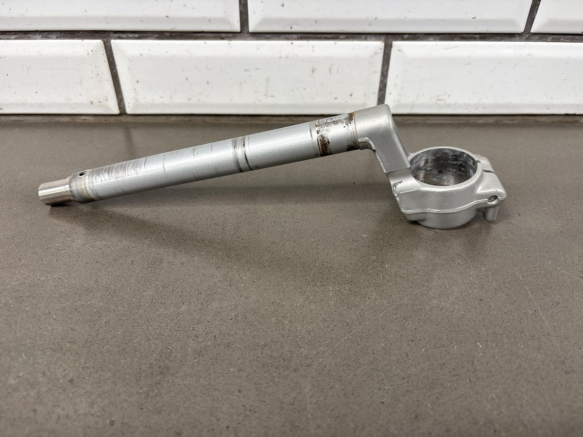 2002 Honda Interceptor 800 VFR800 Pair Clip On Handlebars Silver Scratched OEM