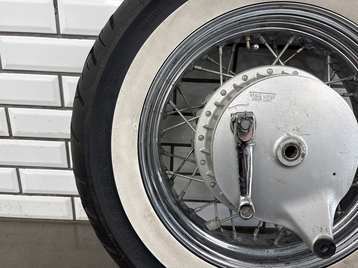 01-04 Suzuki Intruder Volusia VL800 Rear Wheel Rim Straight With White Wall Tire