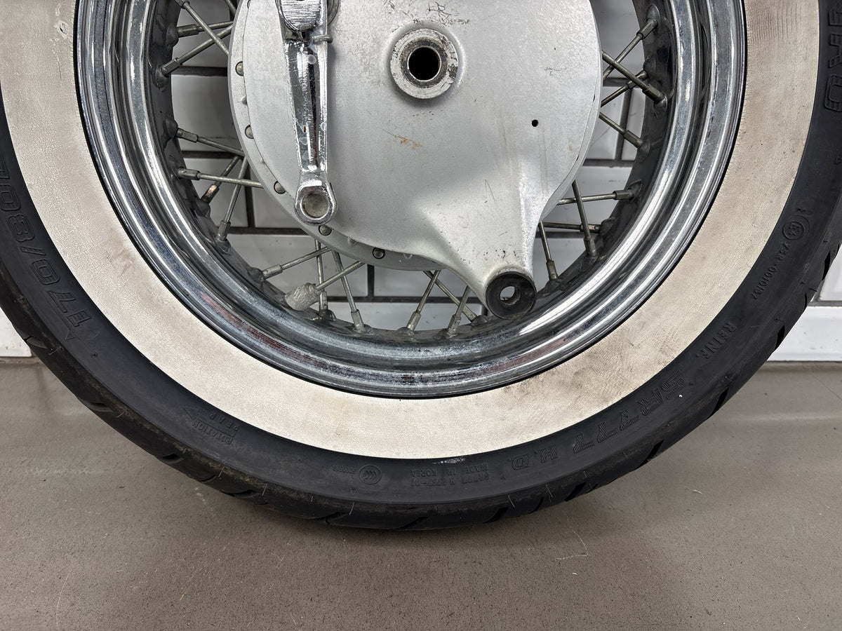 01-04 Suzuki Intruder Volusia VL800 Rear Wheel Rim Straight With White Wall Tire
