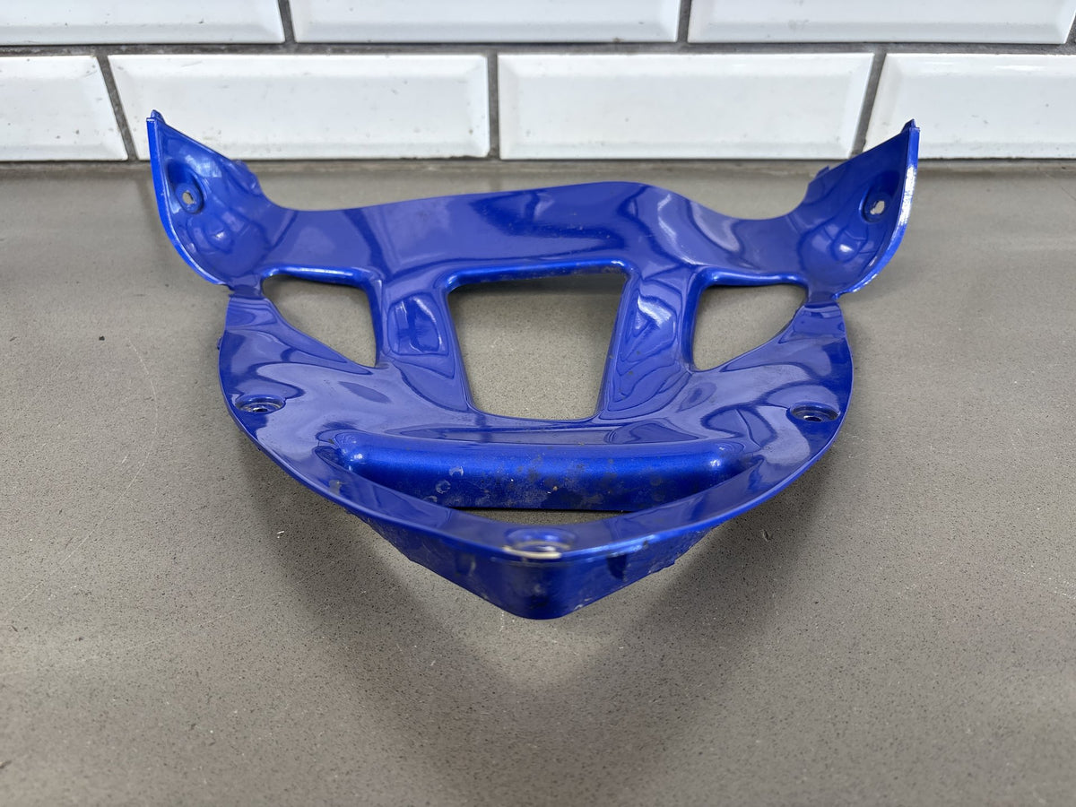 1999-2007 Yamaha YZF600R Front Lower Fairing Blue Cracked Paint OEM