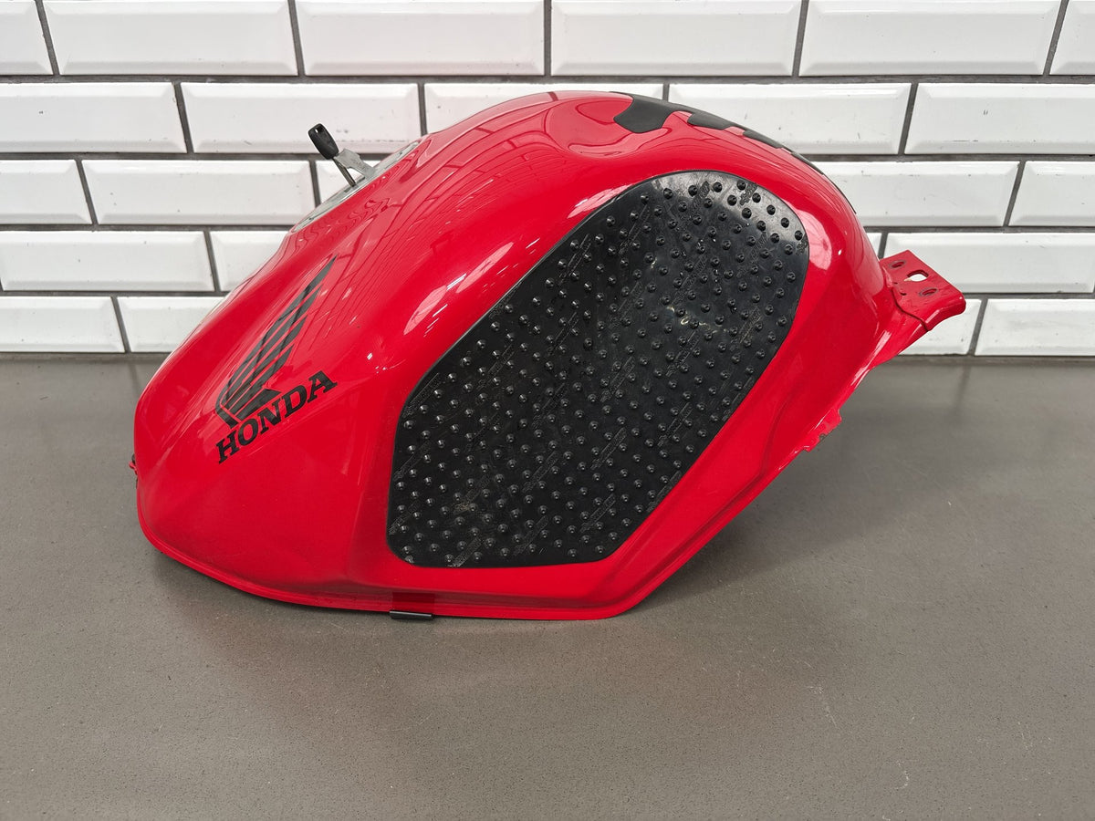 2002 Honda VFR800 Interceptor Fuel Gas Tank Red Dented With Cap OEM