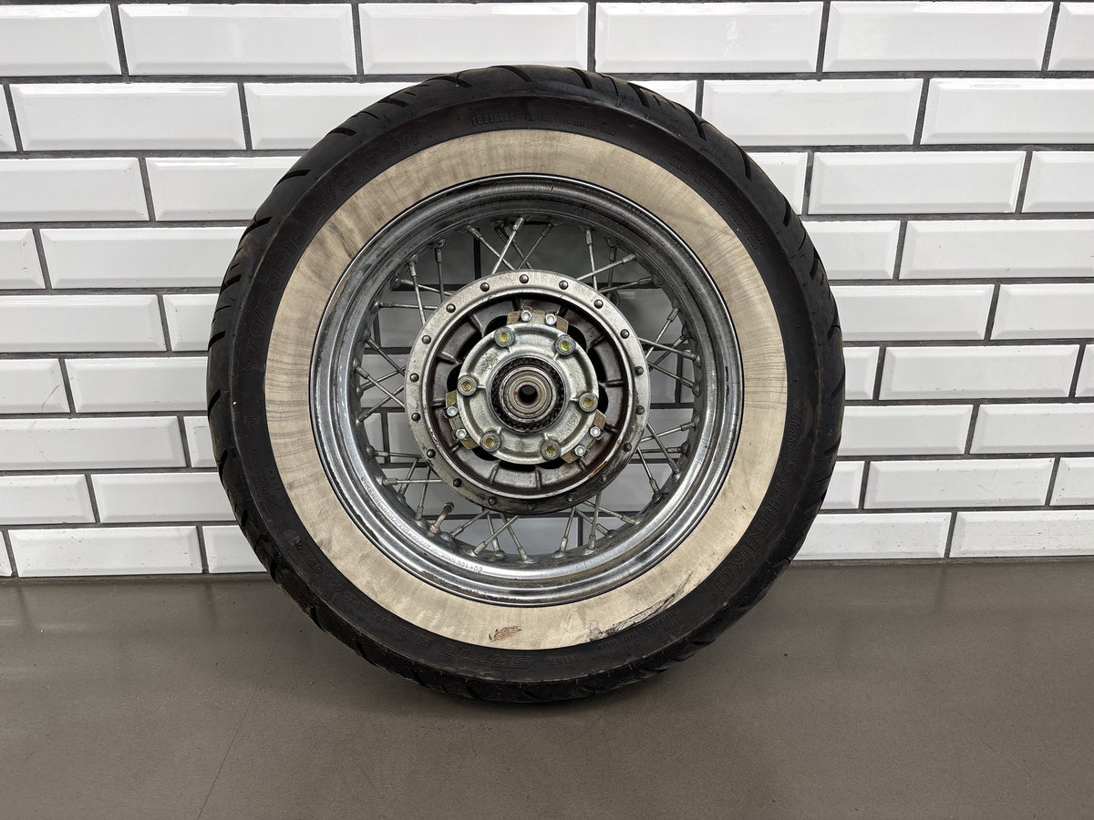 01-04 Suzuki Intruder Volusia VL800 Rear Wheel Rim Straight With White Wall Tire