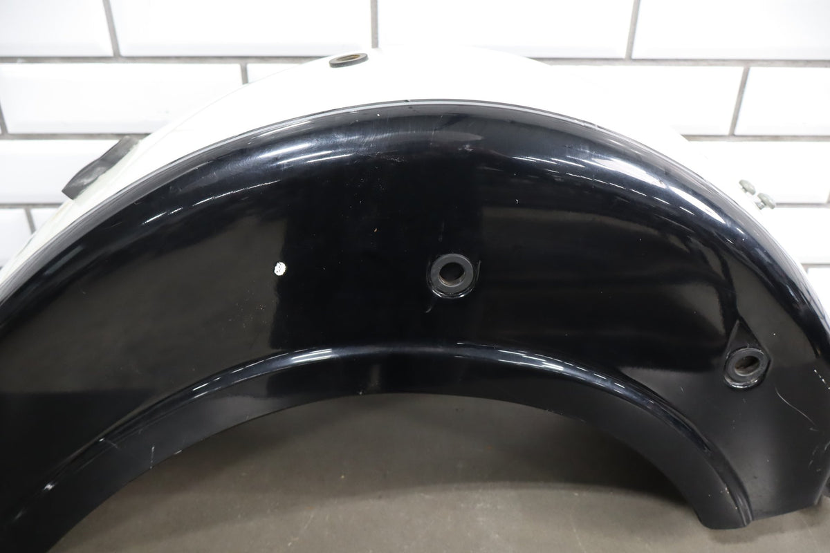 2001 Suzuki VL800 Volusia Rear Fender OEM with Chrome Trim Black White FP4