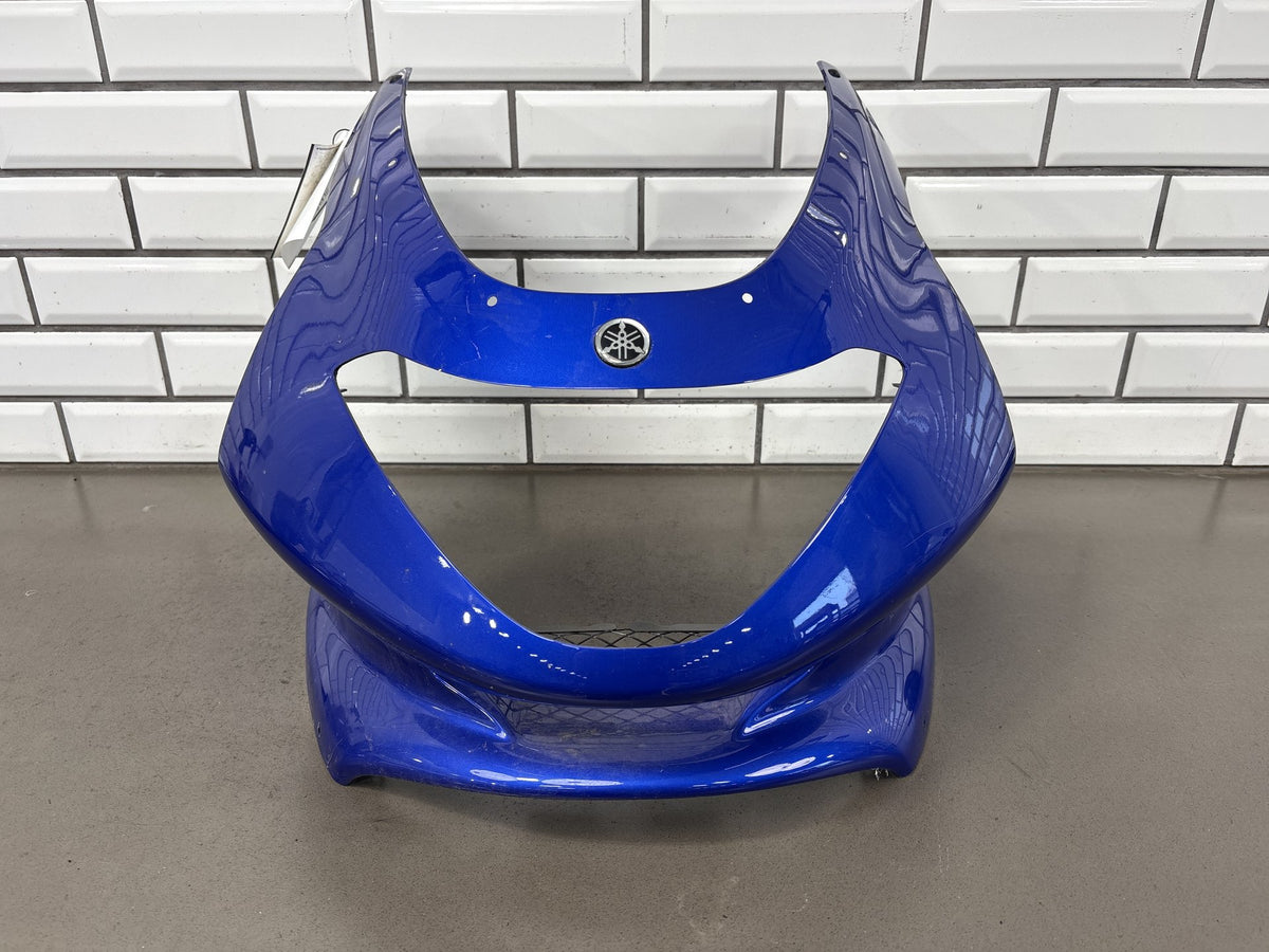 1999-2007 Yamaha YZF600R Upper Nose Fairing Blue W Center & Inner Panels OEM