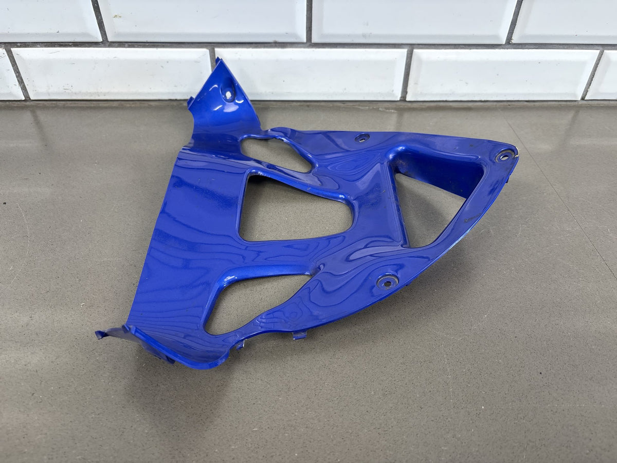 1999-2007 Yamaha YZF600R Front Lower Fairing Blue Cracked Paint OEM