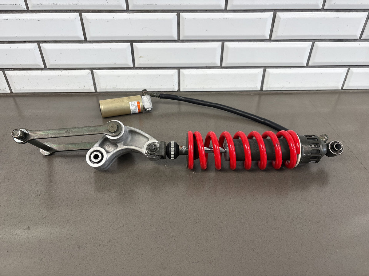 1999-2007 Yamaha YZF600R Rear Shock Absorber w/ Linkage Reservoir Red Spring OEM