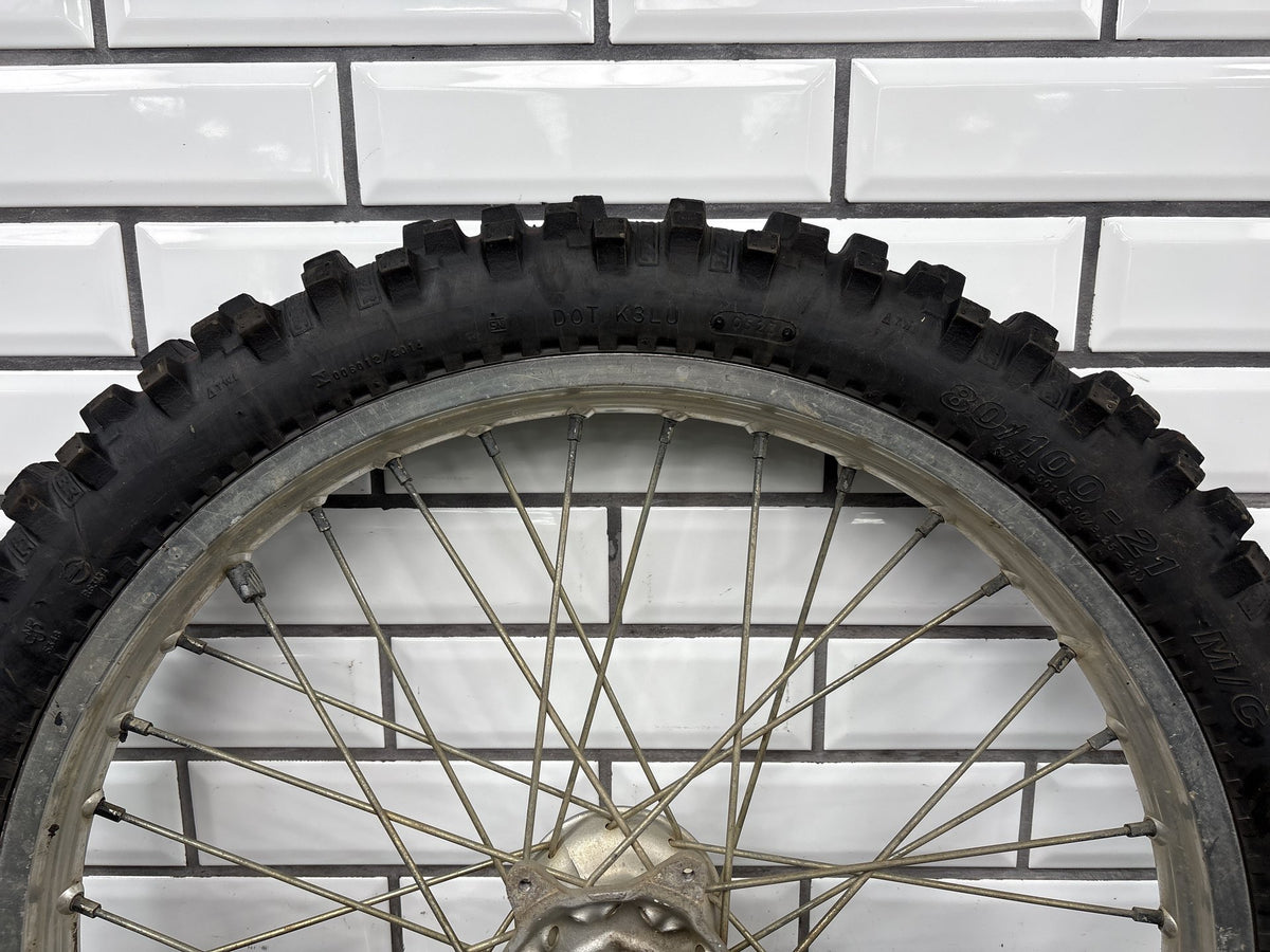 Suzuki DRZ 400E Front Wheel Rim 21x1.6" w/ Good Tire 54111-29F00 2000-2007