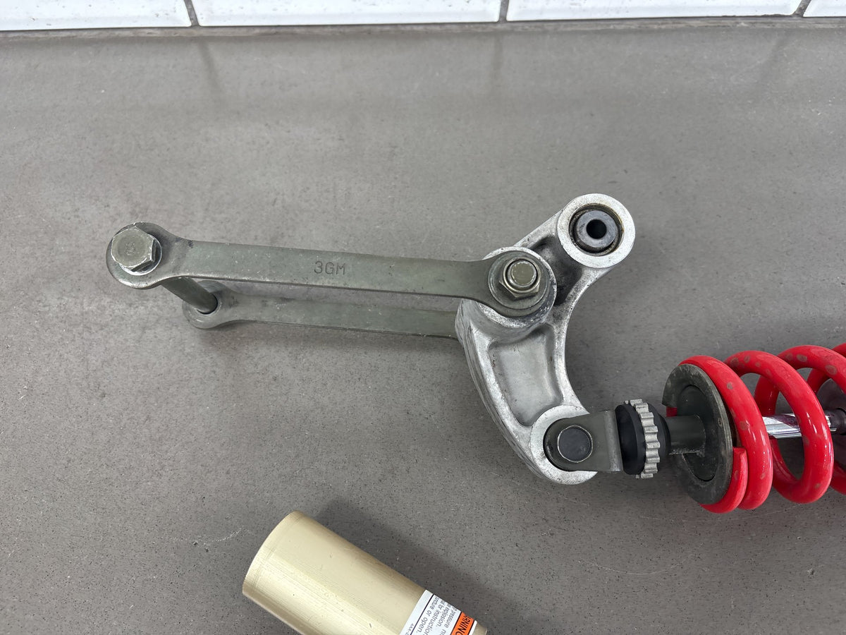 1999-2007 Yamaha YZF600R Rear Shock Absorber w/ Linkage Reservoir Red Spring OEM