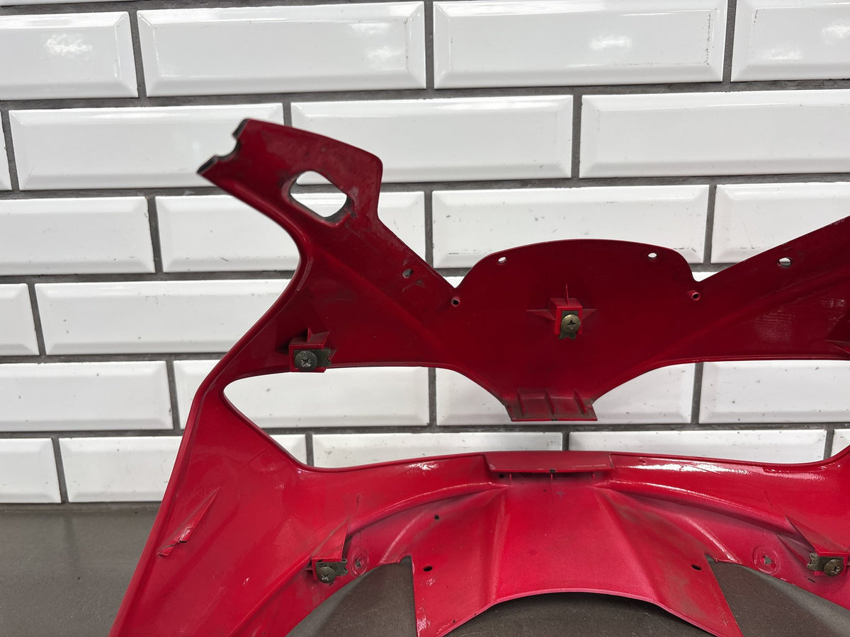 1999-2002 Yamaha YZF-R6 Upper Front Fairing Nose Cowl Red OEM