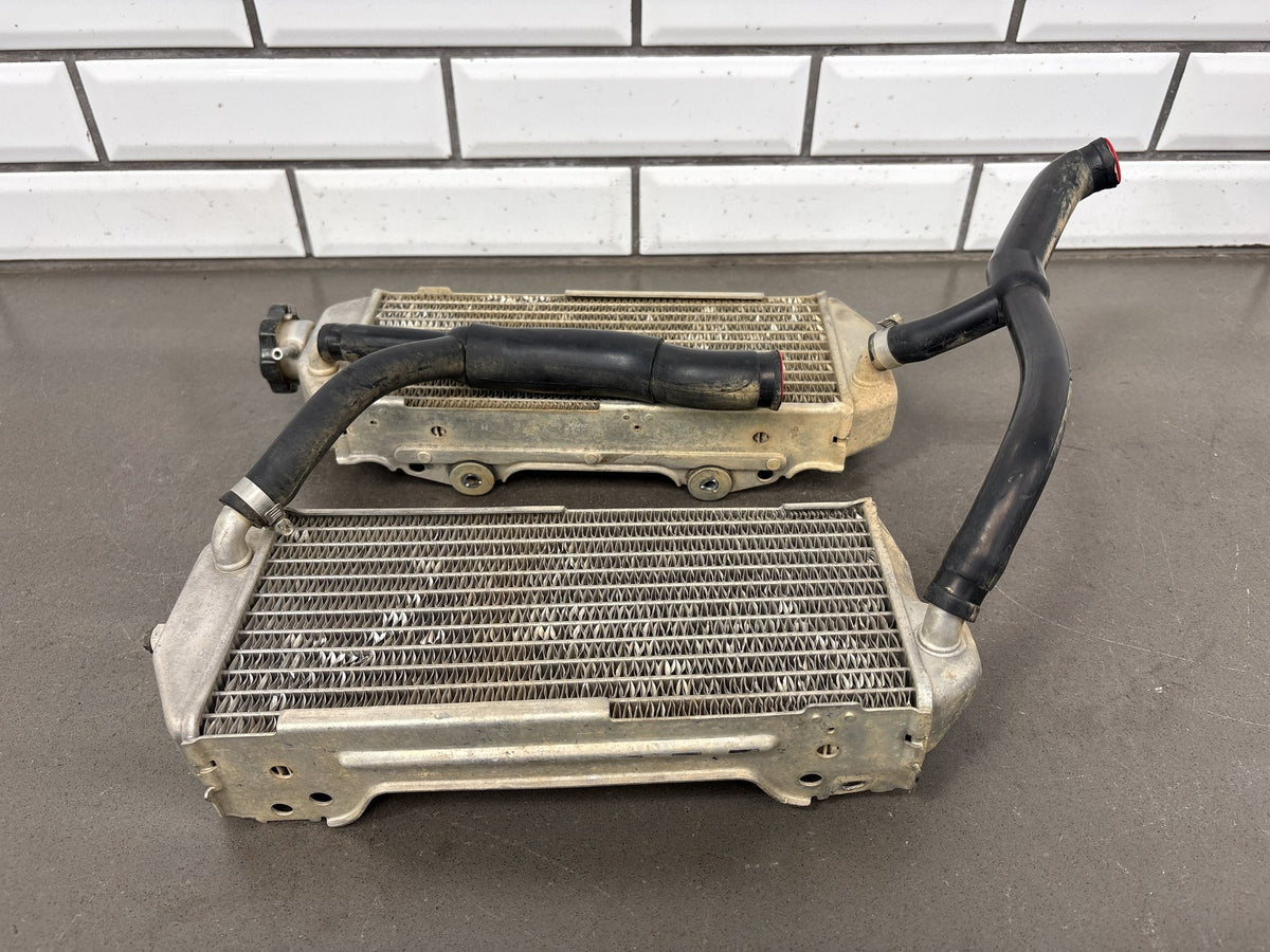 2000-2007 Suzuki DRZ400E DRZ400 Radiators Left Right Pair with Hoses OEM