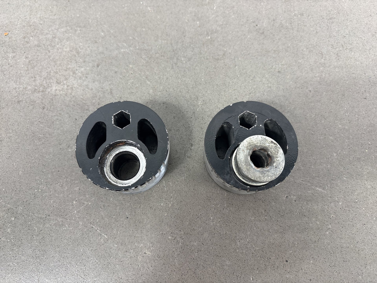 1990-1993 Kawasaki ZX-11 ZX1100C Rear Axle Eccentric Chain Adjusters Pair OEM