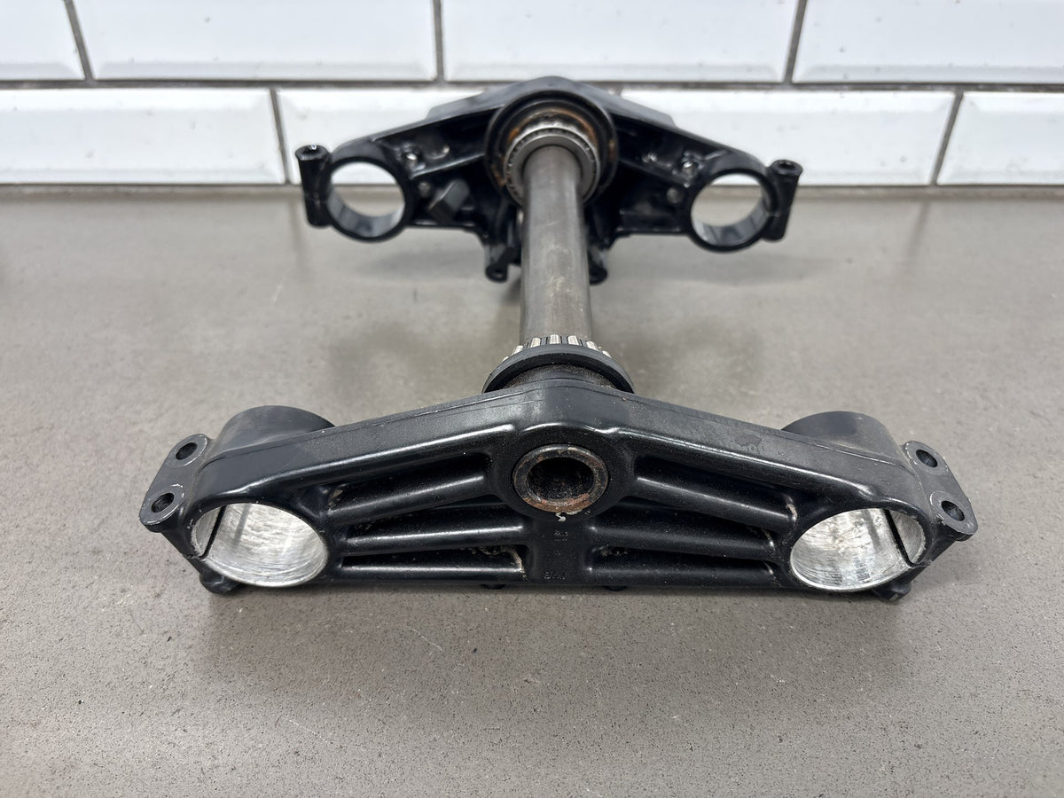 1990-93 Kawasaki ZX-11 ZX1100C Triple Tree Clamp Set With Stem Black 44039-1200
