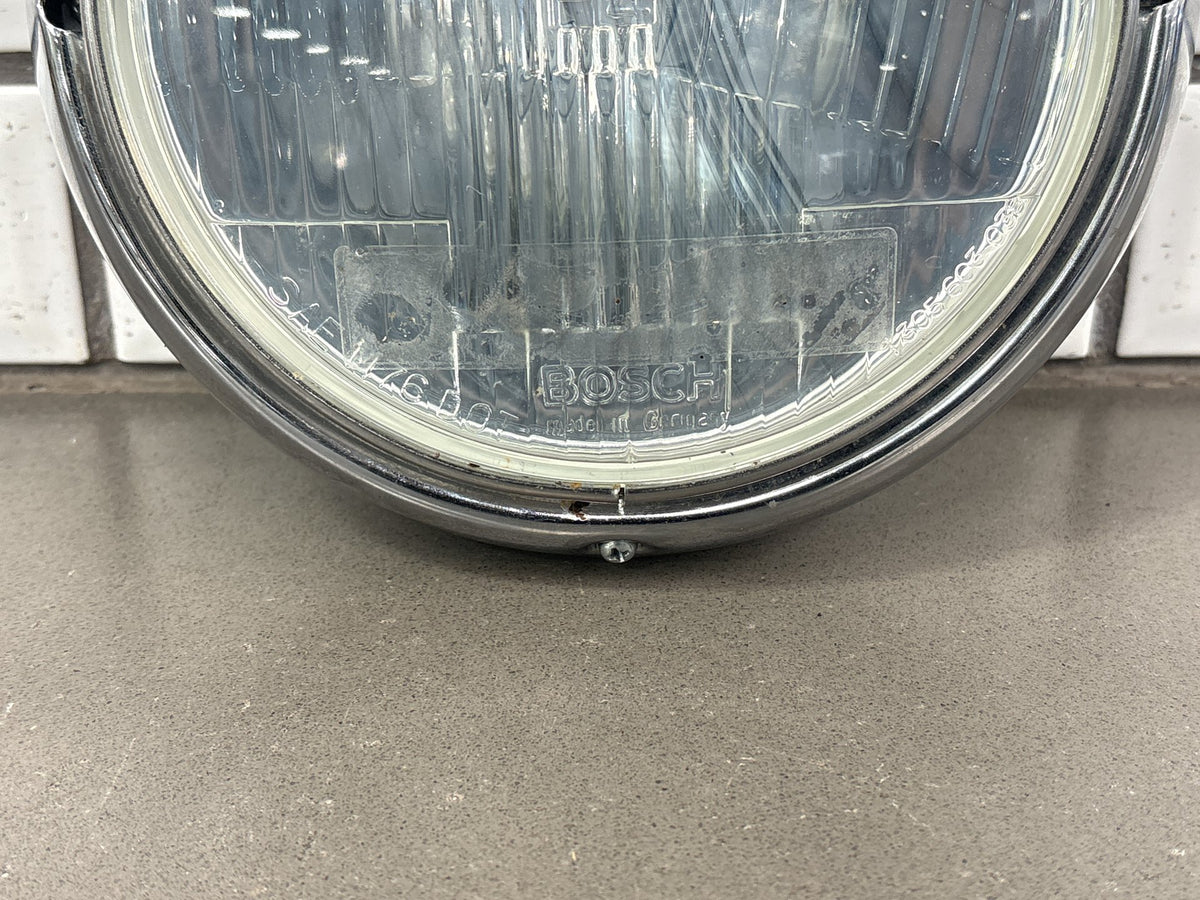 1996-2013 Harley Touring Softail 7in Headlight Eagle Wing Visor Bosch H4 OEM