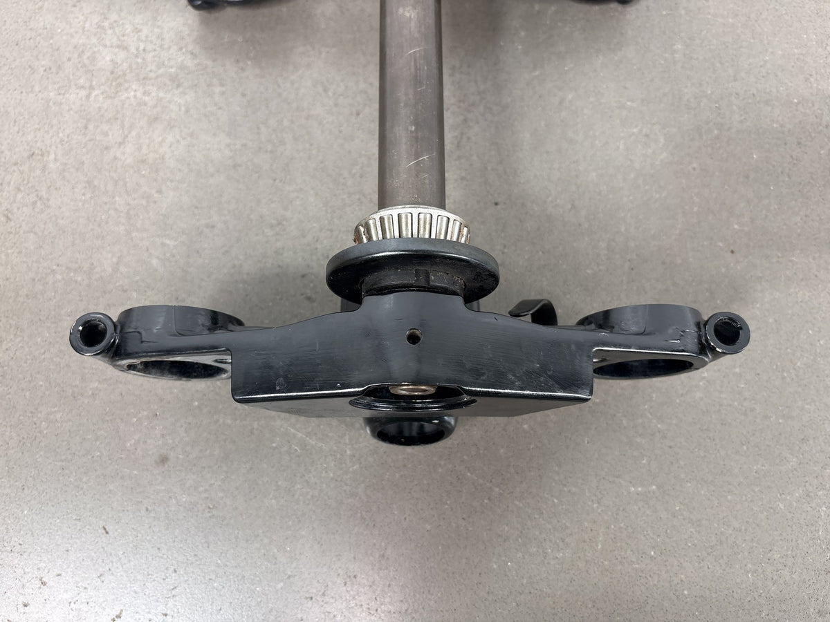 1990-93 Kawasaki ZX-11 ZX1100C Triple Tree Clamp Set With Stem Black 44039-1200