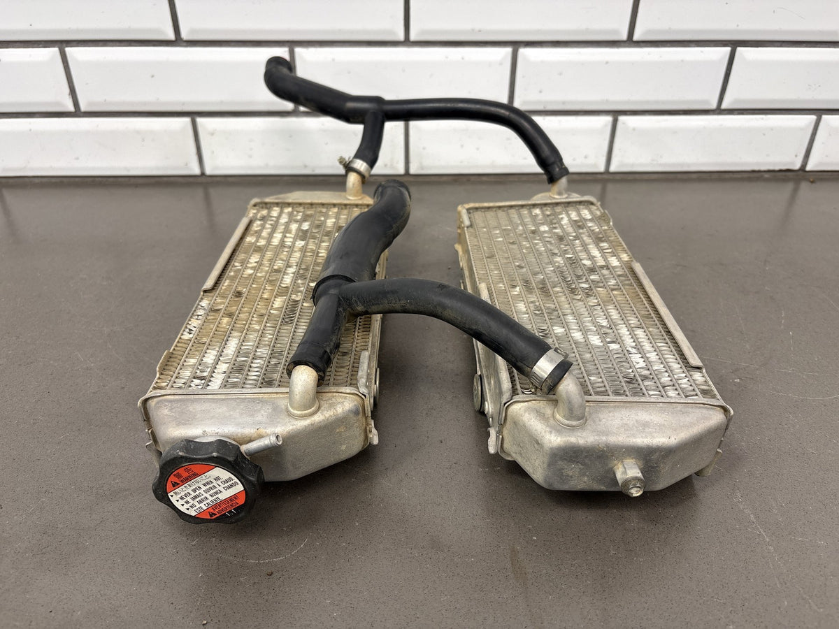 2000-2007 Suzuki DRZ400E DRZ400 Radiators Left Right Pair with Hoses OEM