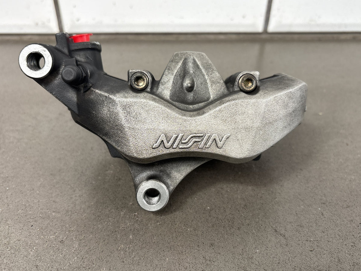 2006 Yamaha FJR1300A Left Front Brake Caliper Nissin 4 Piston Pads Silver OEM