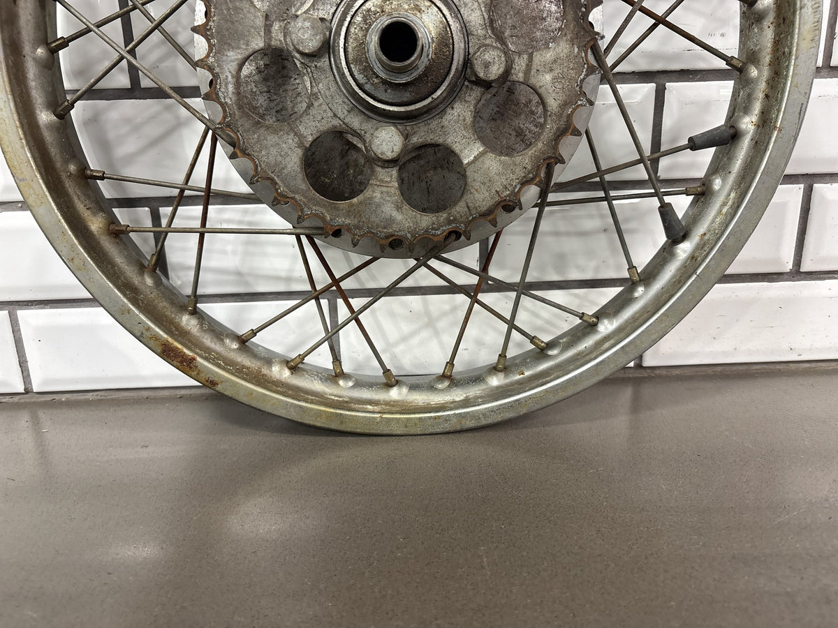 1973-1975 Yamaha RD350 Rear Wheel/Rim Assembly OEM Straight 18"