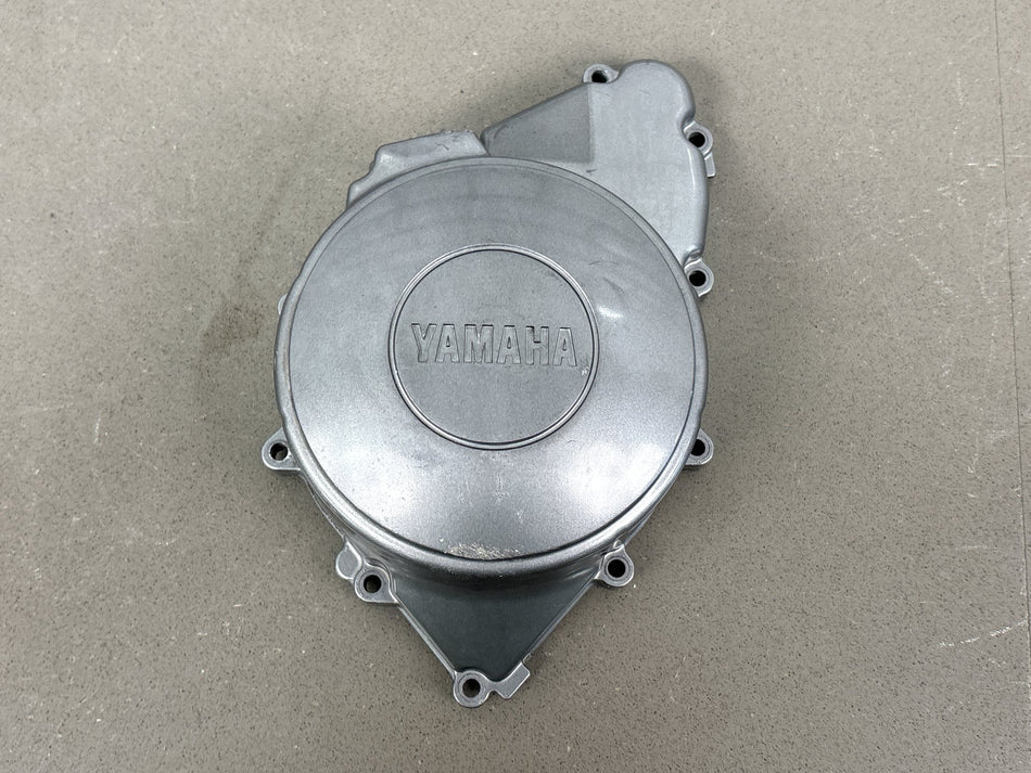 2003-2012 Yamaha FJR1300 Left Stator Cover Silver Road Rash OEM 3P6-15411-00-00