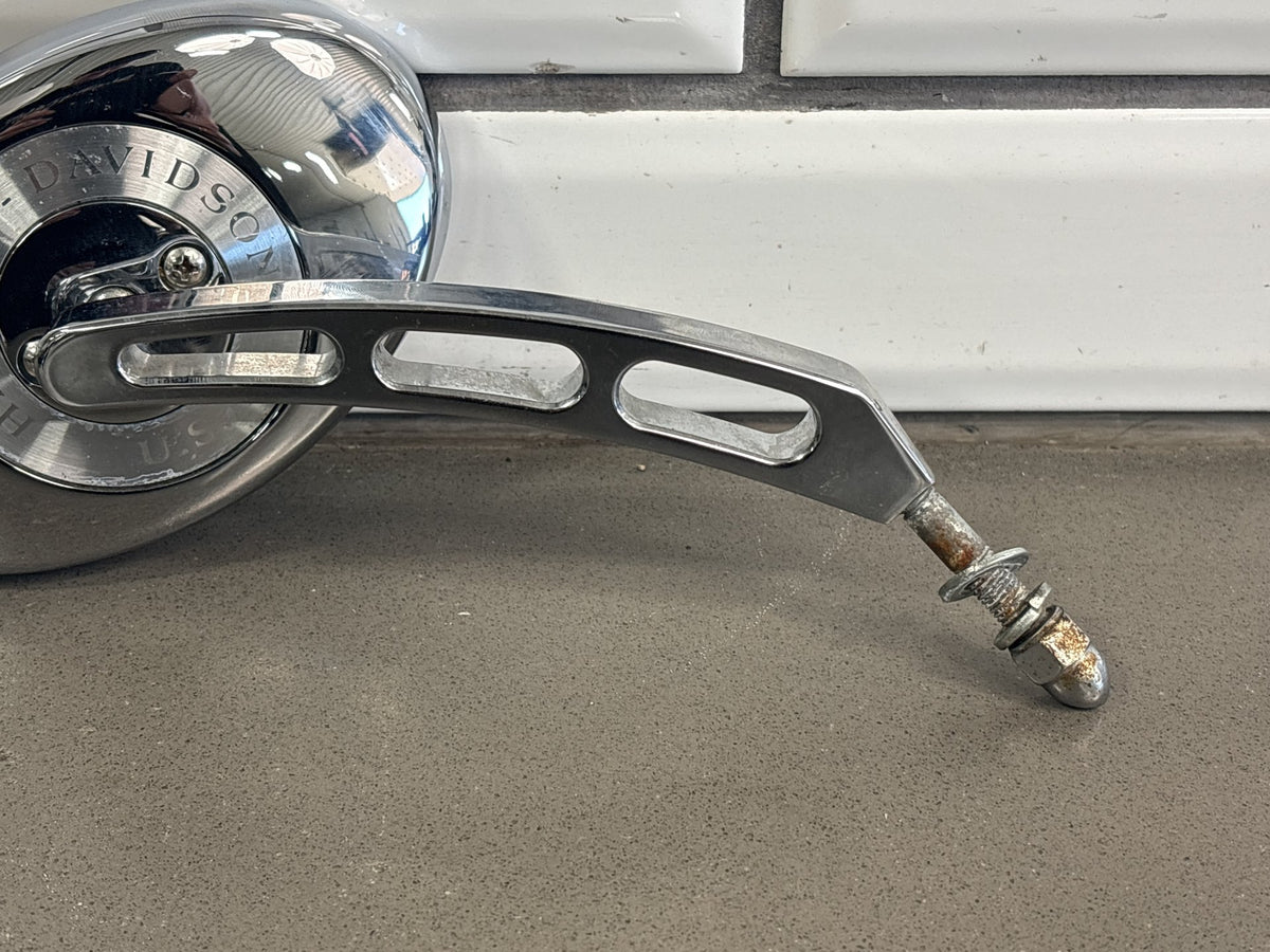 1982-2026 Harley Right Slotted Stem Profile Custom Mirror Chrome OEM 91697-06A
