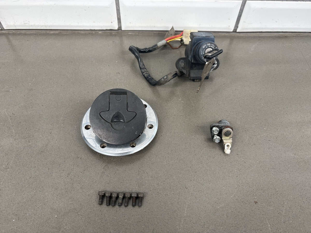1990-1993 Kawasaki ZX-11 ZX1100C Lockset Ignition Switch Gas Cap Seat Lock Key