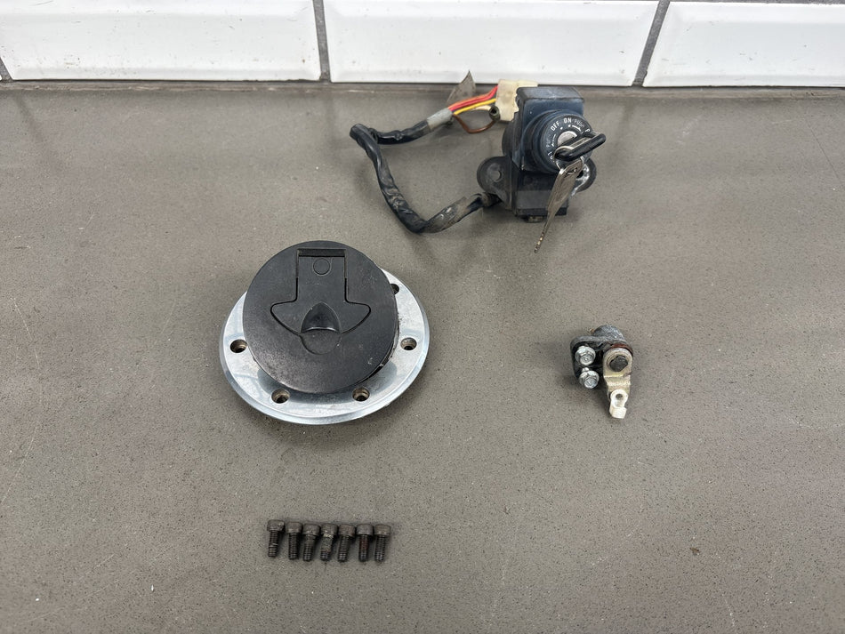1990-1993 Kawasaki ZX-11 ZX1100C Lockset Ignition Switch Gas Cap Seat Lock Key