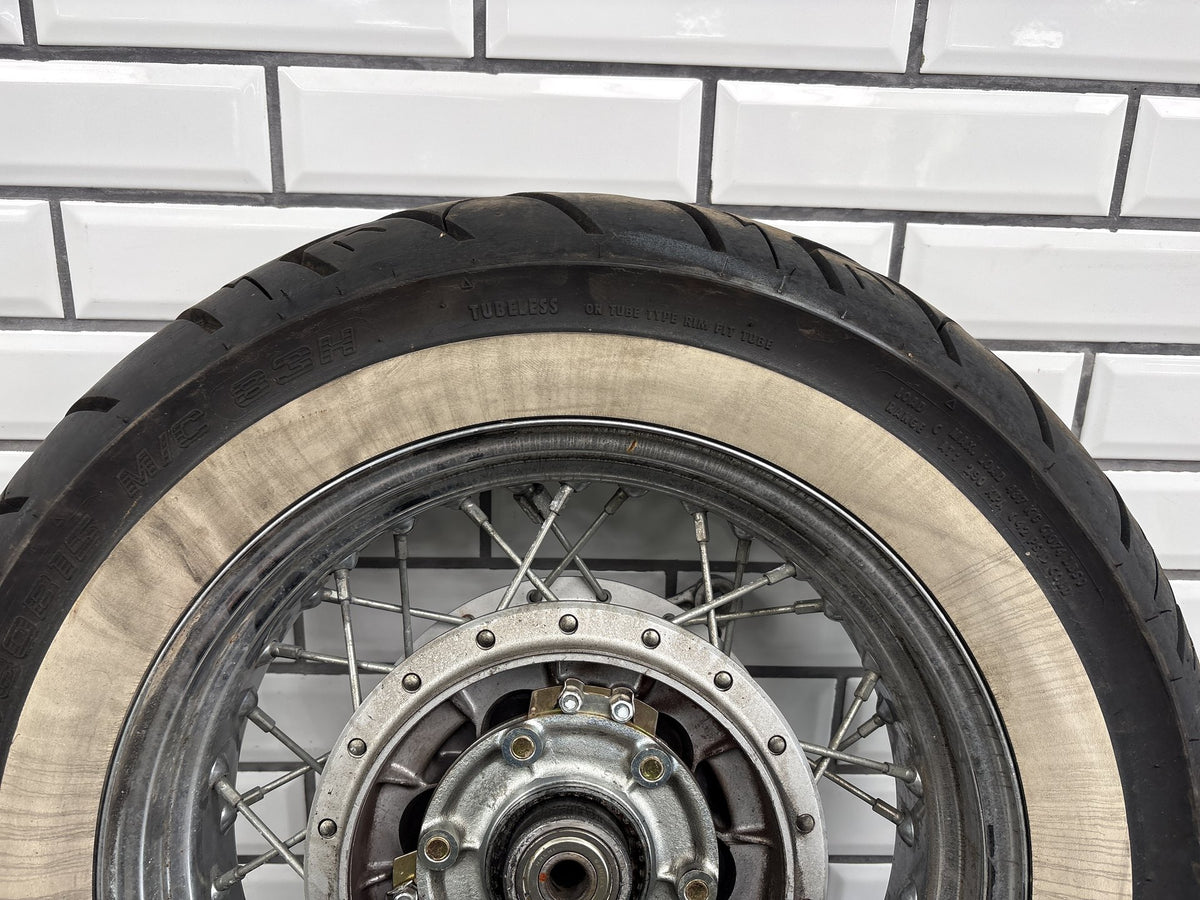 01-04 Suzuki Intruder Volusia VL800 Rear Wheel Rim Straight With White Wall Tire