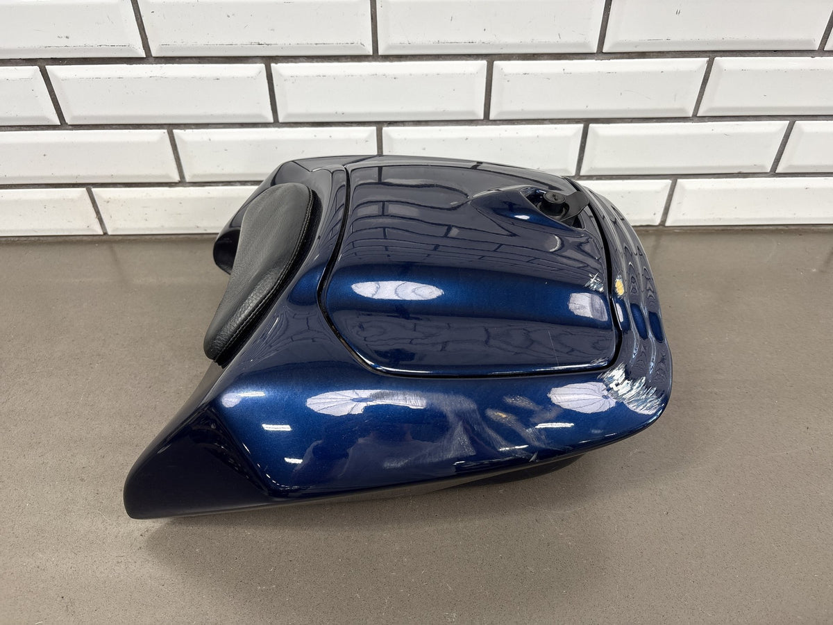 2006-2024 Yamaha FJR1300 Corbin Smuggler Trunk Blue Backrest No Key