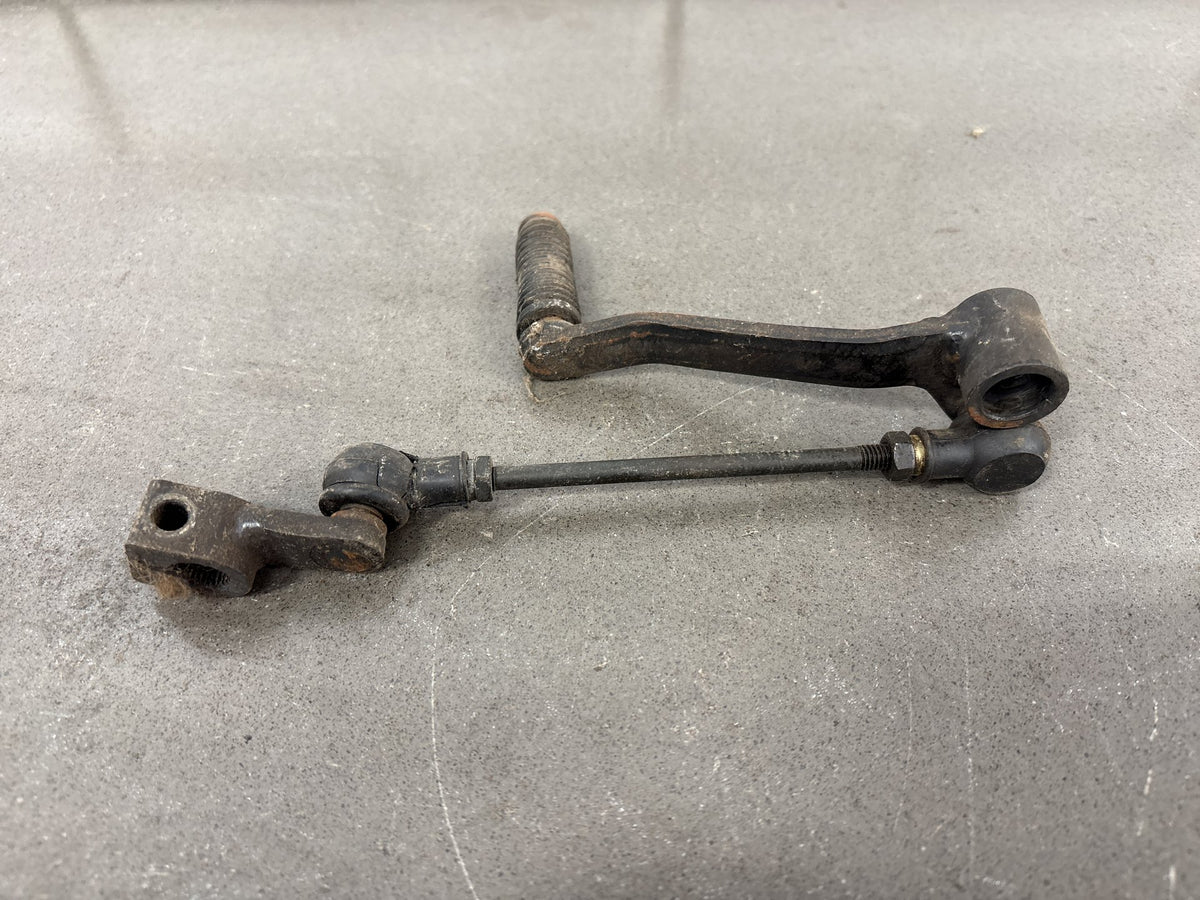 1983 Kawasaki GPZ750 ZX750A Kickstand with Spring and Shift Lever Linkage OEM