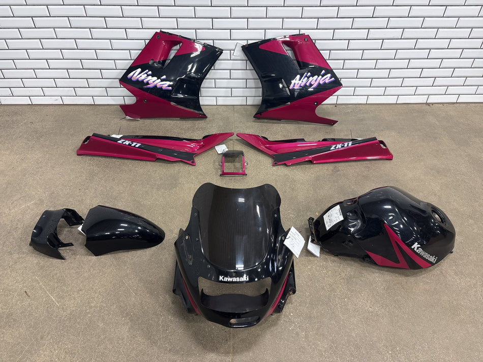 91 Kawasaki Ninja ZX-11 Rose Opera Complete Fairing Set Tank Upper Lowers Tail