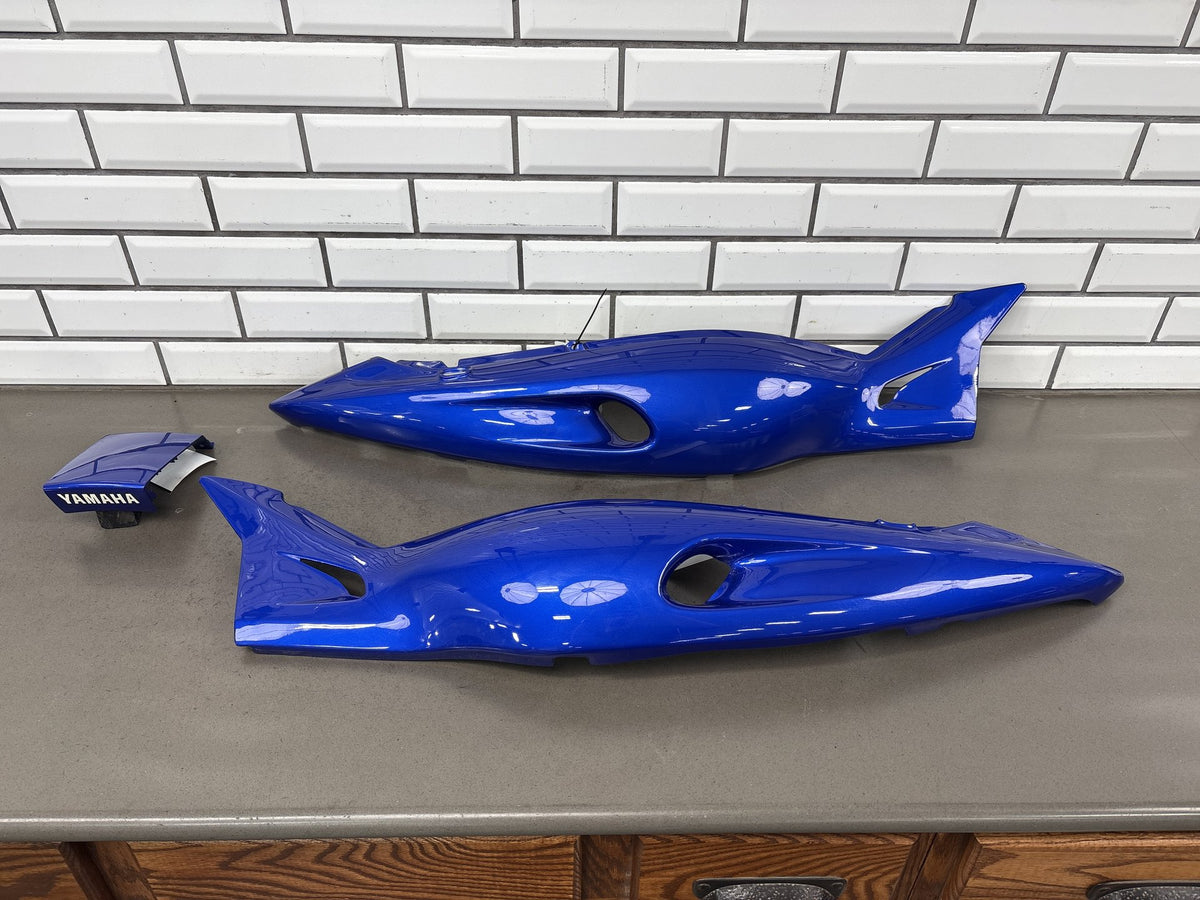 1999-2007 Yamaha YZF600R Tail Fairing Set Left Right Center Cowl Blue OEM