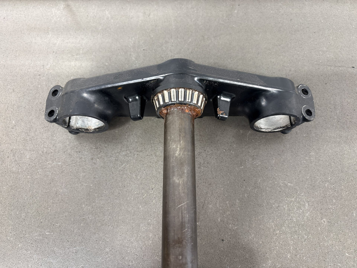 1990-93 Kawasaki ZX-11 ZX1100C Triple Tree Clamp Set With Stem Black 44039-1200