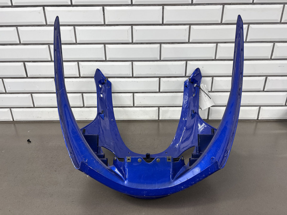 1999-2007 Yamaha YZF600R Upper Nose Fairing Blue W Center & Inner Panels OEM