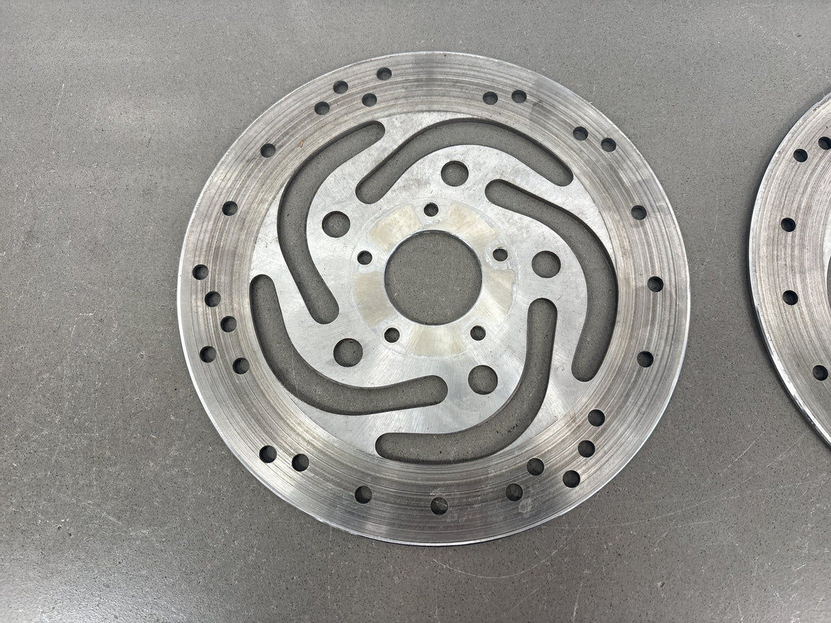 00-06 Harley Road King FLHR FLHRI FLHRCI Front Brake Rotor Pair Silver 44156-00