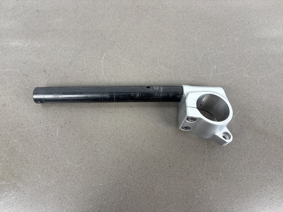 1999-2007 Yamaha YZF600R Left Clip On Handlebar Silver Clamp Black Bar OEM