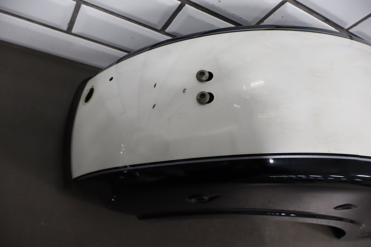 2001 Suzuki VL800 Volusia Rear Fender OEM with Chrome Trim Black White FP4