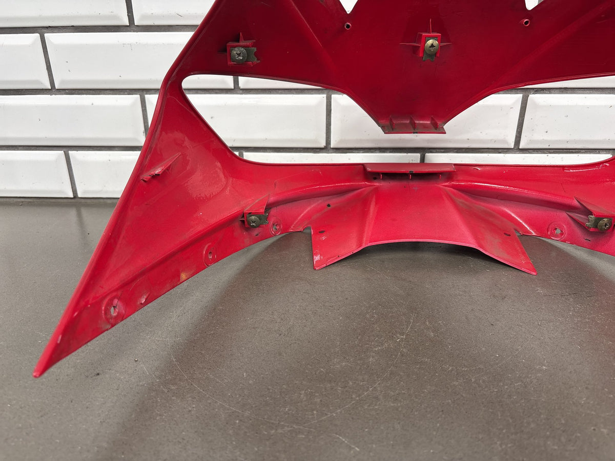1999-2002 Yamaha YZF-R6 Upper Front Fairing Nose Cowl Red OEM