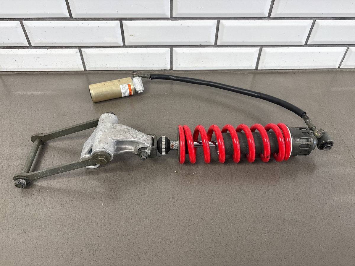 1999-2007 Yamaha YZF600R Rear Shock Absorber w/ Linkage Reservoir Red Spring OEM