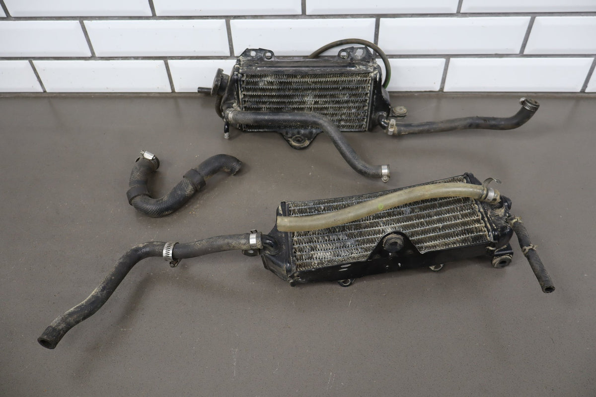 1990-1993 Kawasaki KX250 Left Right OEM Radiator Set with Hoses