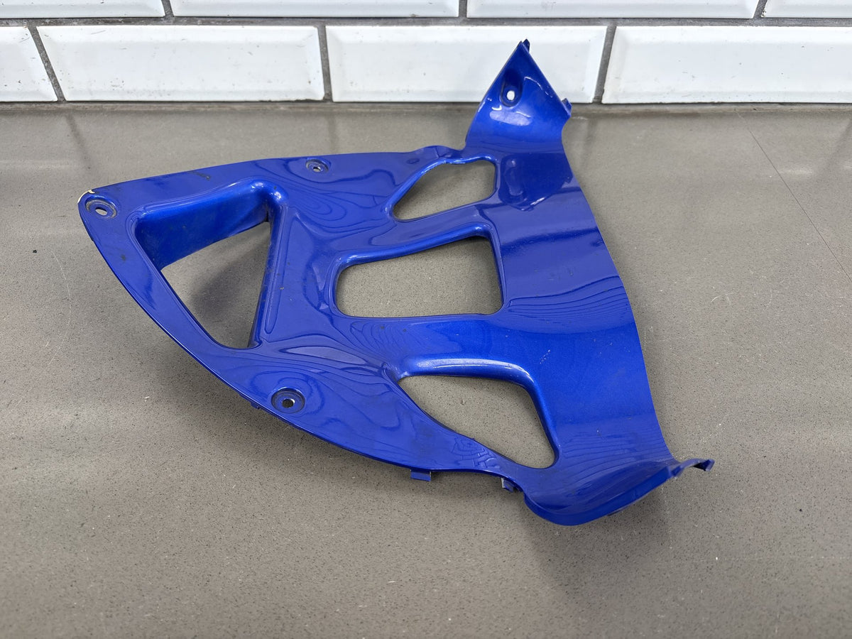 1999-2007 Yamaha YZF600R Front Lower Fairing Blue Cracked Paint OEM