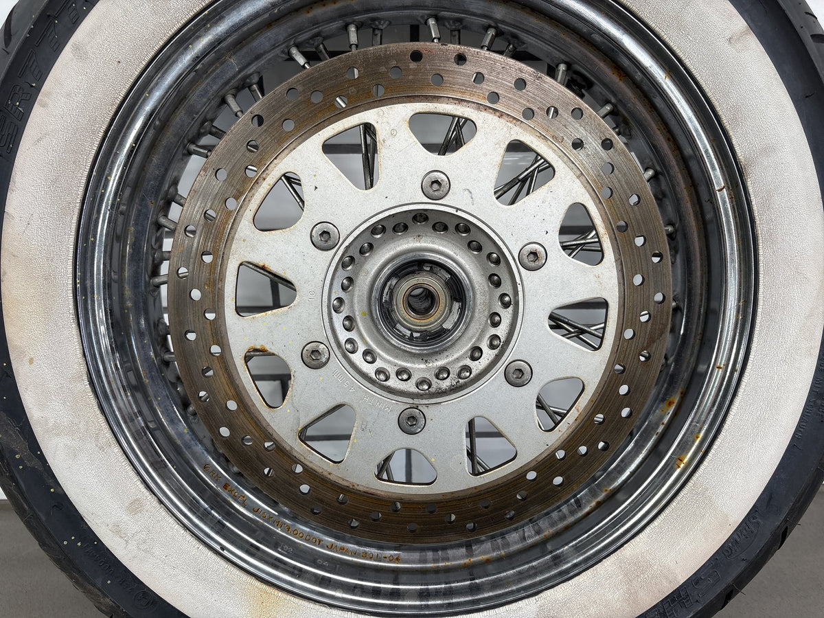 2001-04 Suzuki VL800 Front Wheel 16in Spoke Rotor Whitewall OEM