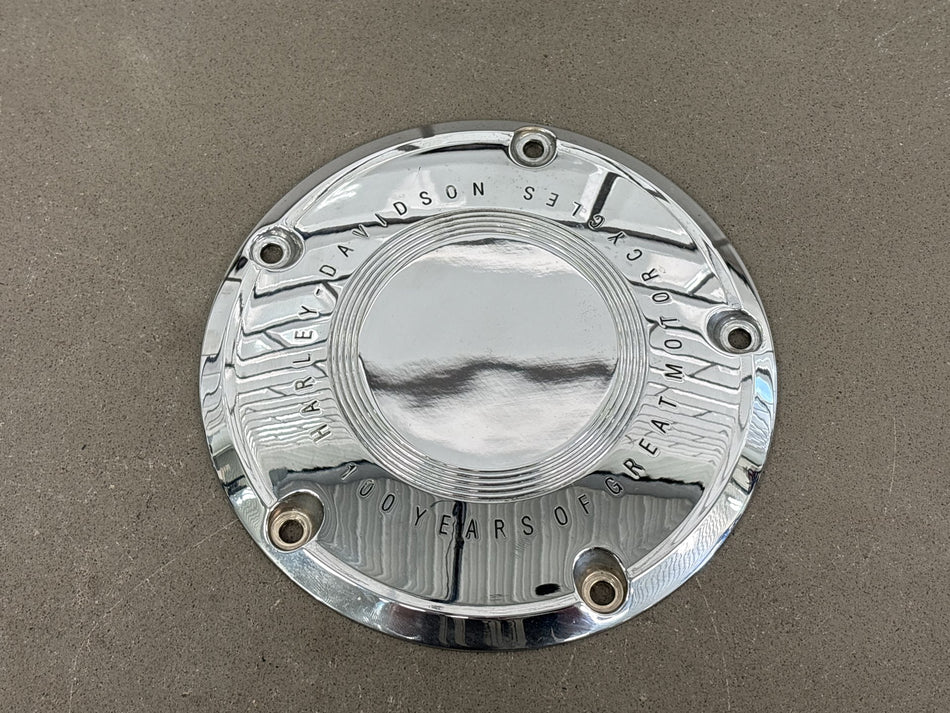 2003 Harley Road King FLHRCI 100th Anniversary Derby Cover Chrome OEM 60720-03