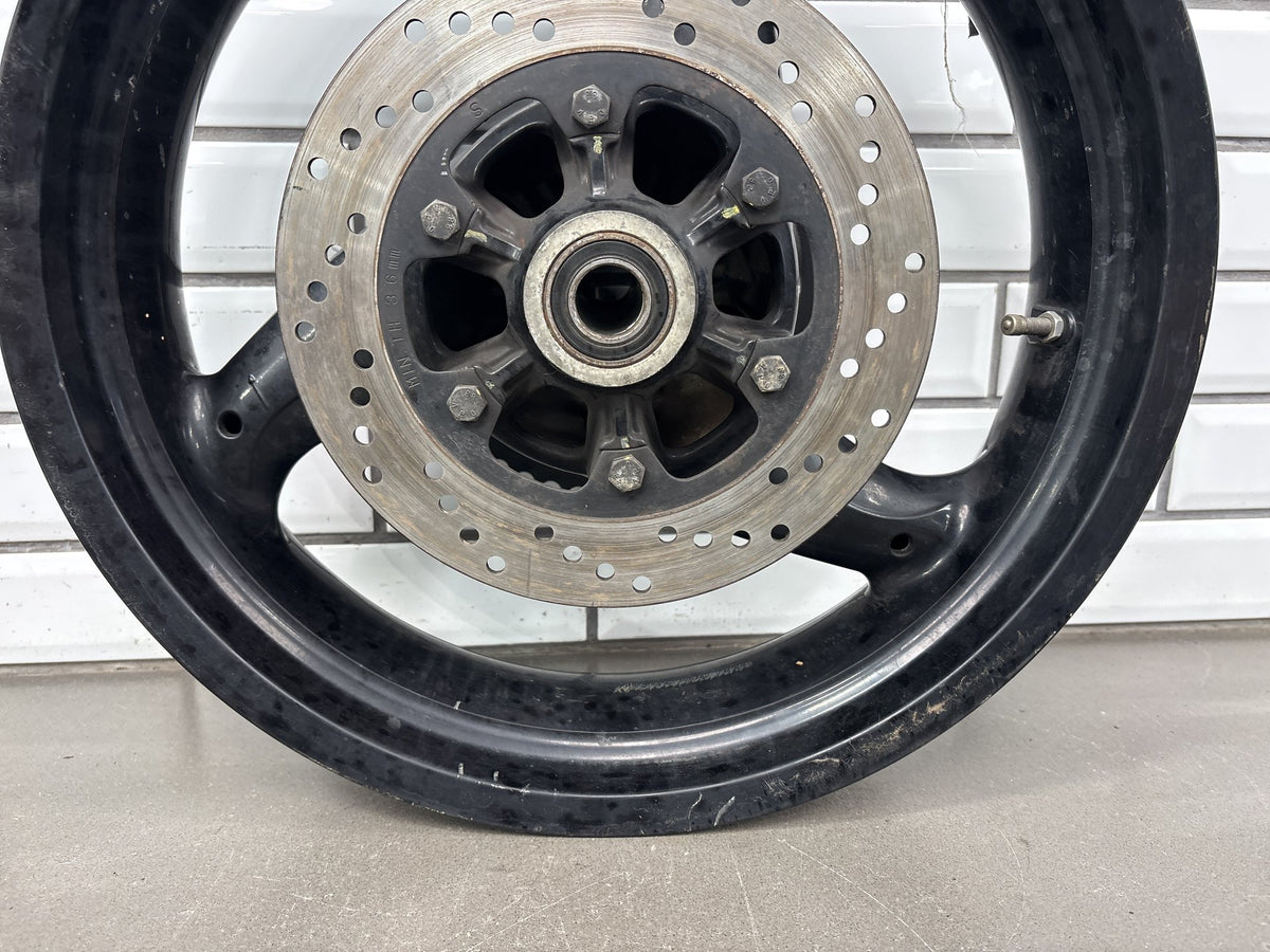 2006 Ducati Monster 620 Rear Wheel 17 x 4.5 Black with Rotor Sprocket OEM