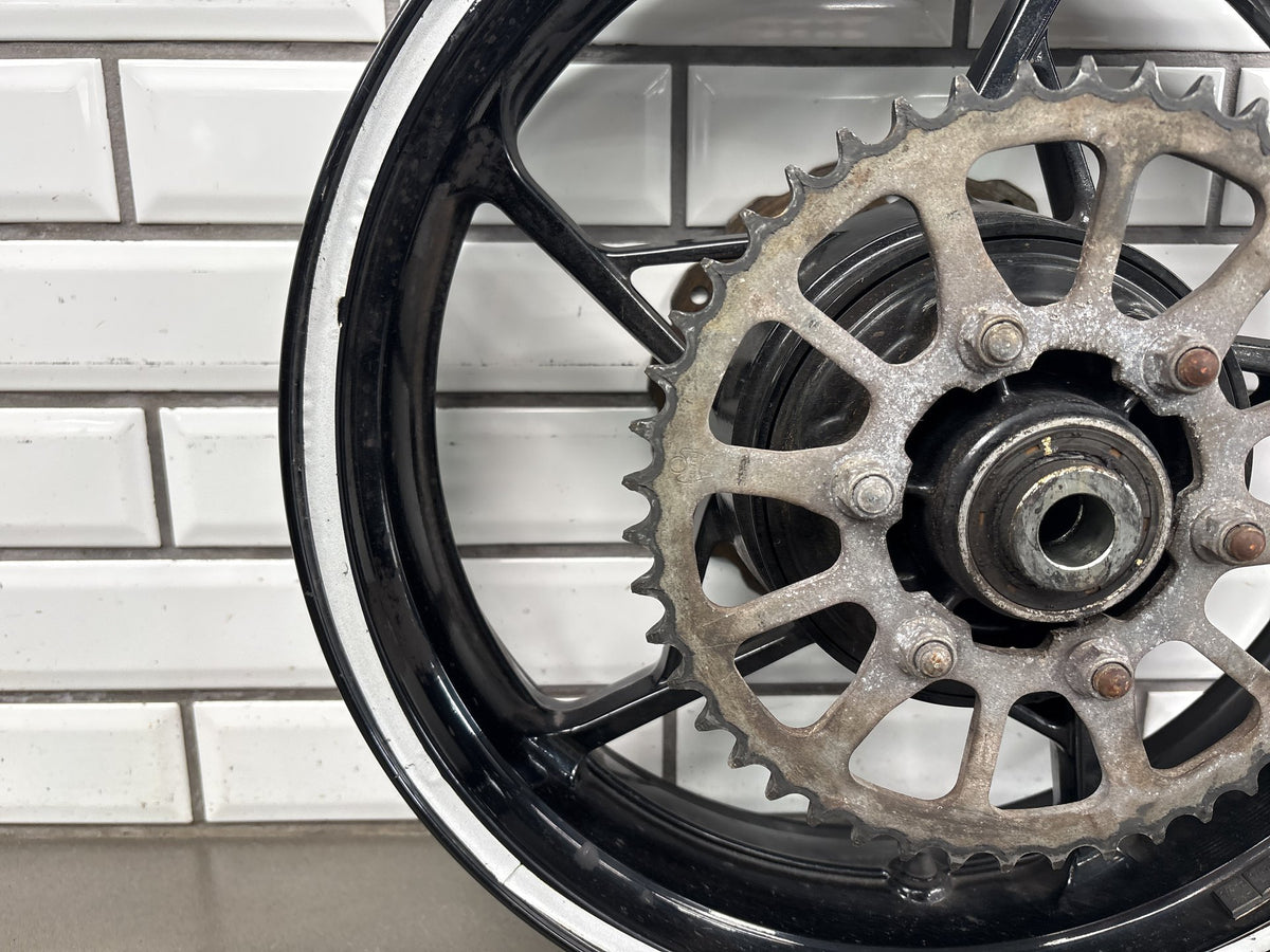17-25 Kawasaki Ninja 650 EX650 Rear Wheel Rotor Sprocket (Gloss Black, No Tire)