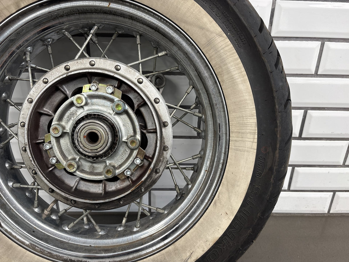 01-04 Suzuki Intruder Volusia VL800 Rear Wheel Rim Straight With White Wall Tire