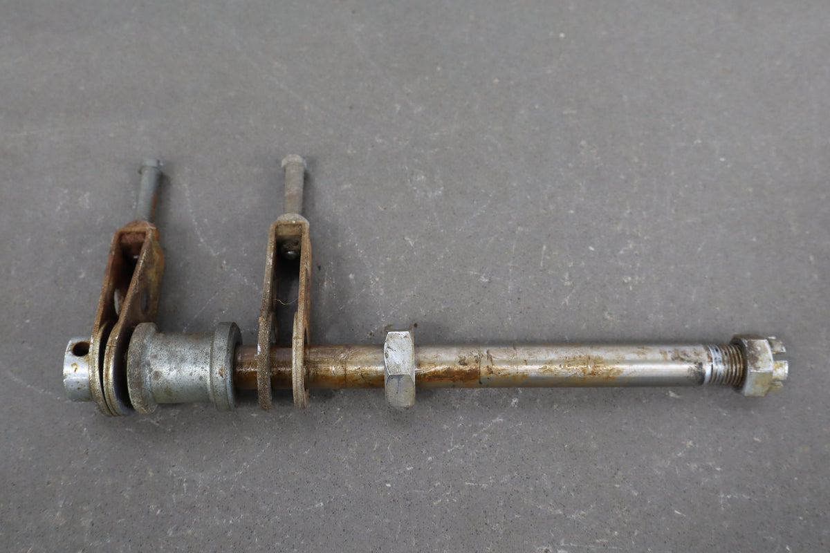 1973 Yamaha RD350 Rear Axle Pivot Bolt Nut Chain Adjusters Assembly OEM