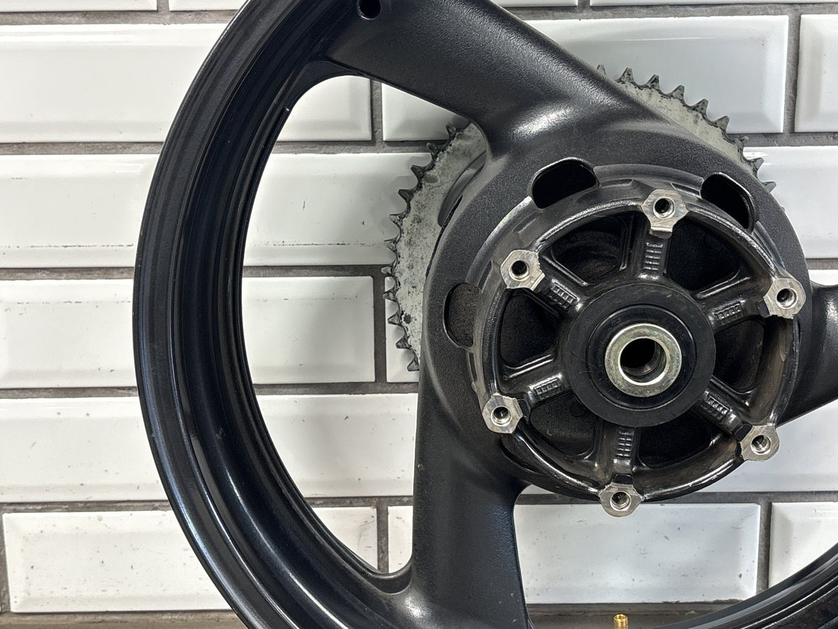 1999-2007 Yamaha YZF600R Rear Wheel Rim 17x5.00 With Sprocket Cush Hub Black OEM