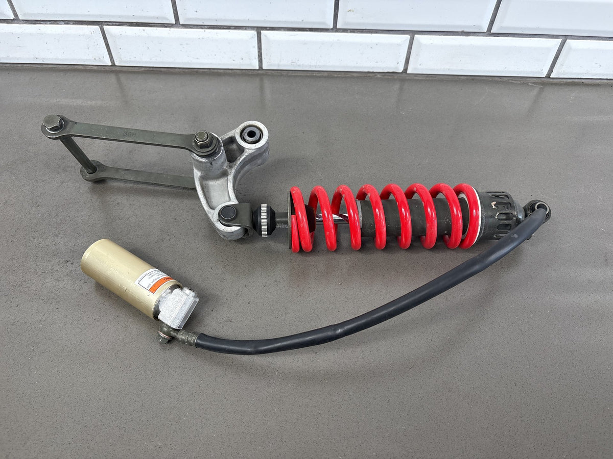 1999-2007 Yamaha YZF600R Rear Shock Absorber w/ Linkage Reservoir Red Spring OEM