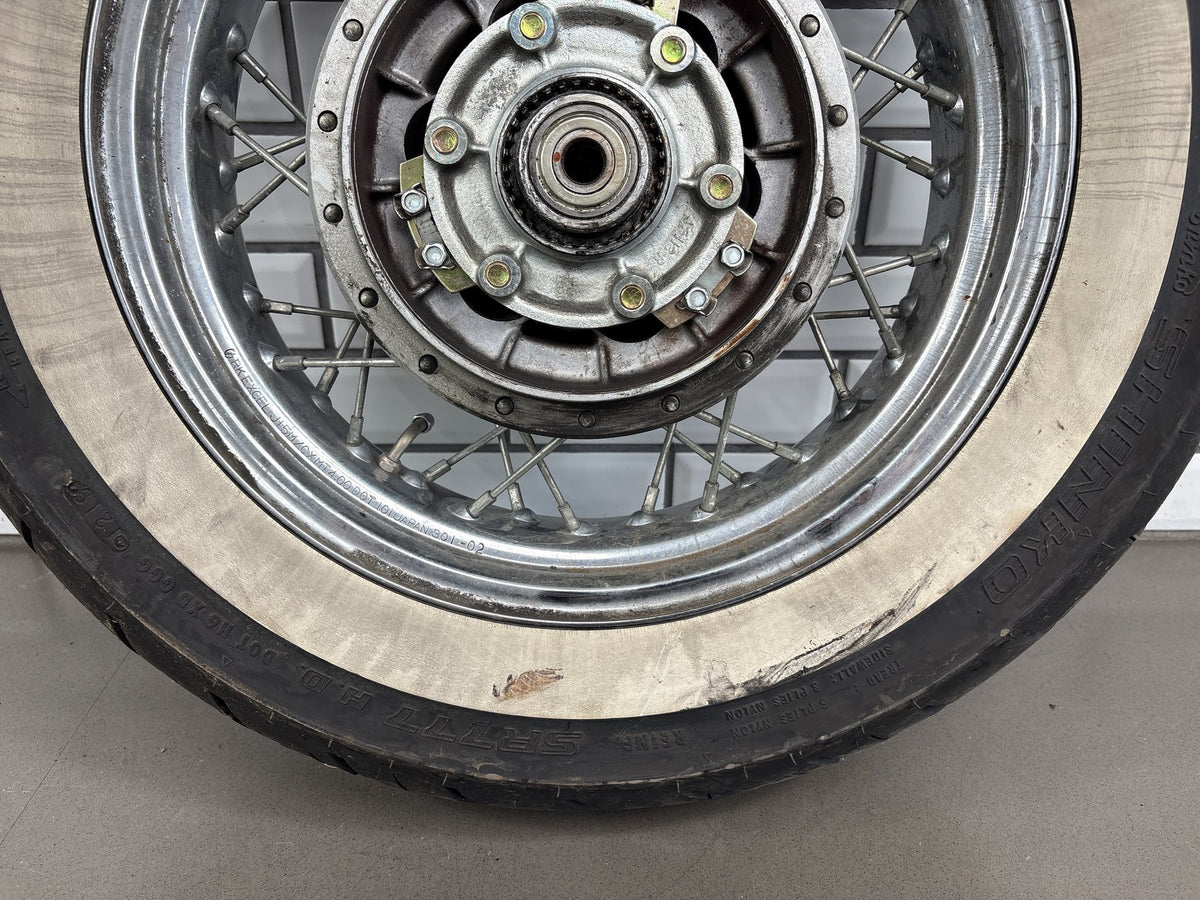 01-04 Suzuki Intruder Volusia VL800 Rear Wheel Rim Straight With White Wall Tire
