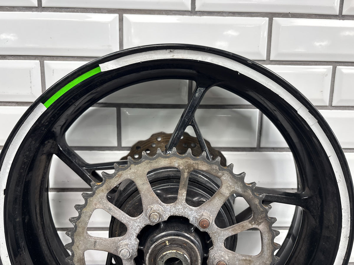 17-25 Kawasaki Ninja 650 EX650 Rear Wheel Rotor Sprocket (Gloss Black, No Tire)